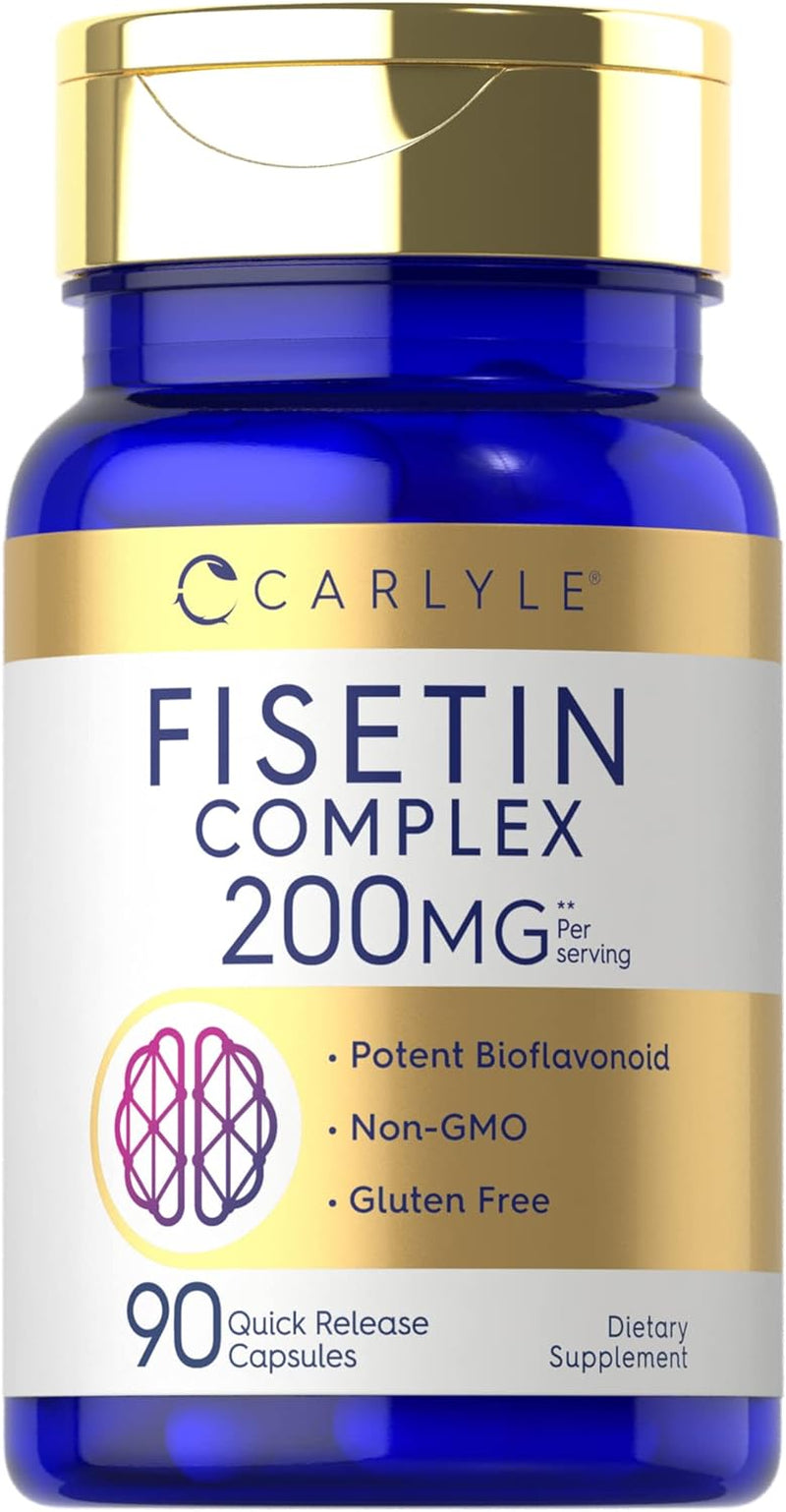 Carlyle Fisetin Complex | 200Mg | 90 Capsules | Non-Gmo and Gluten Free Supplement