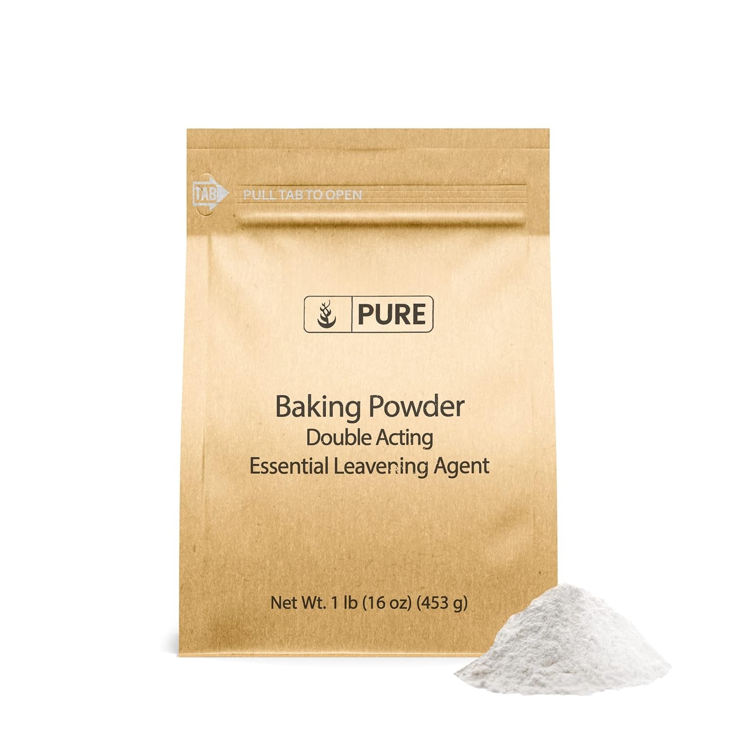 Pure Original Ingredients Baking Powder (1 Lb) Double Acting, Leavening Agent, Cakes & Biscuits 