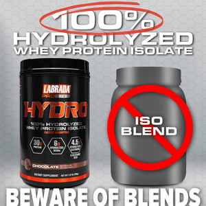 Labrada Hydro 100% Pure Hydrolyzed Whey Protein Isolate Powder, Lactose Free, Glutamine, Fastest Digesting Whey Available, Instant Mixing, Delicious Taste 45 Servings 4Lb (Peanut Butter)