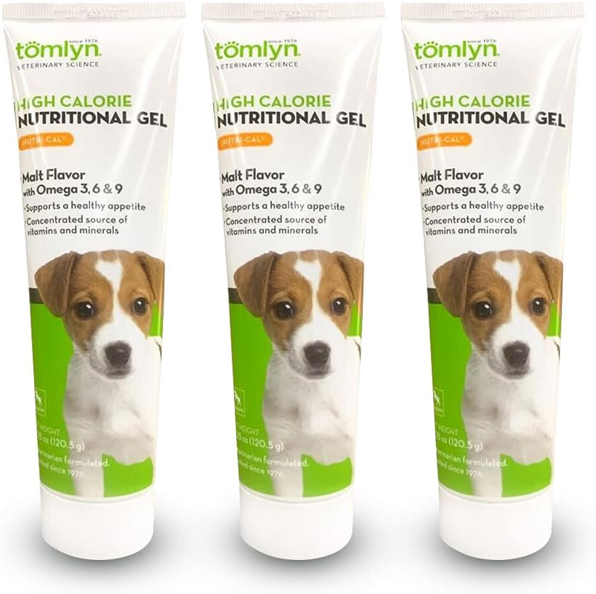 Tomlyn High Calorie Nutritional Gel for Puppies, (Nutri-Cal) 4.25 Oz (3 Pack)