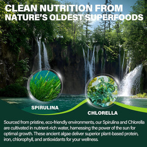 NEVISS Melatonin 60Mg, Organic Spirulina & Chlorella Gummies, 2 Pack