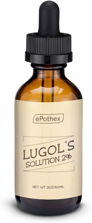 Lugol'S Solution 2% 2Oz Glass Dropper Bottle. Contains Potassium Iodide and Iodine, 60Ml 