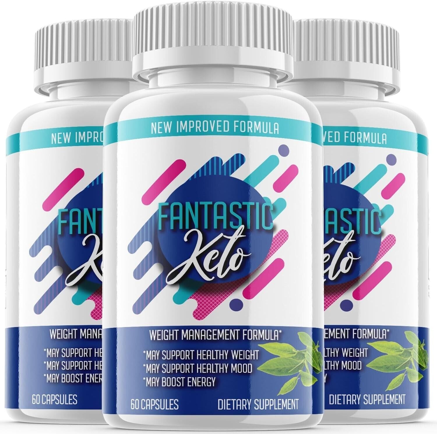 (3 Pack) Fantastic Keto Pills - Support Weight Loss & Fat Burn, Vegan -180 Pills 