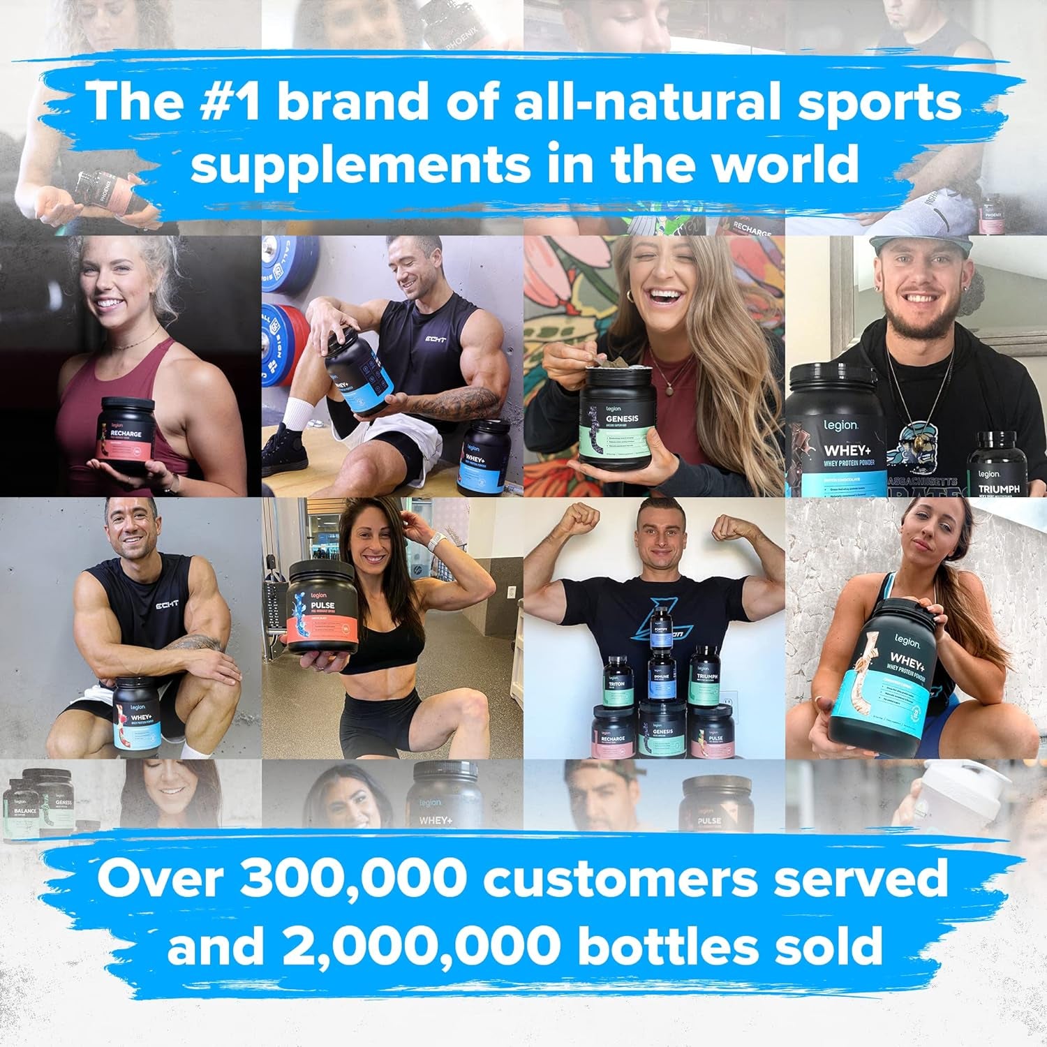 Legion Protein Bar Blueberry Muffin - 100% Whey Protein, Soy Free Protein Bars with Prebiotic Fiber - Low Fat Healthy Protein Bar - Gluten Free, Naturally Flavored, Low Sugar Protein Bars (12 Count)