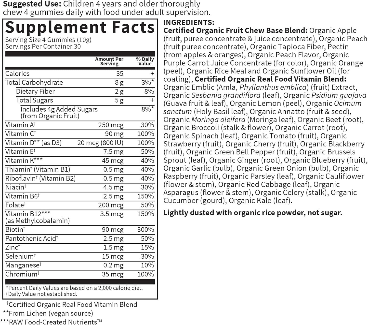 Garden of Life Organics Kids Gummy Vitamins Cherry 120 Count and Fruit 120 Count
