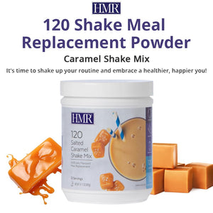 120 Shake Meal Replacement Powder | Salted Caramel Shake Mix to Support Healthy Weight Loss | 12G of Protein | Nutritional Drink | Low Calorie Food | 12 Servings 