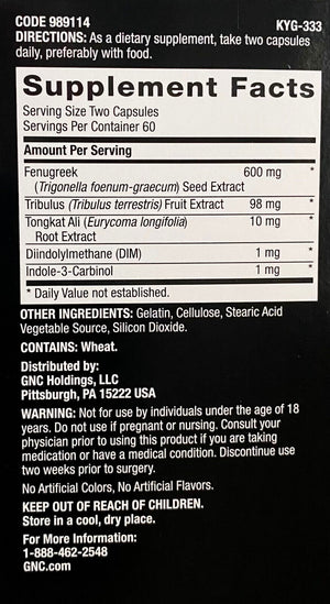 GNC Mega Men Advanced Testosterone Booster, 120 Capsules