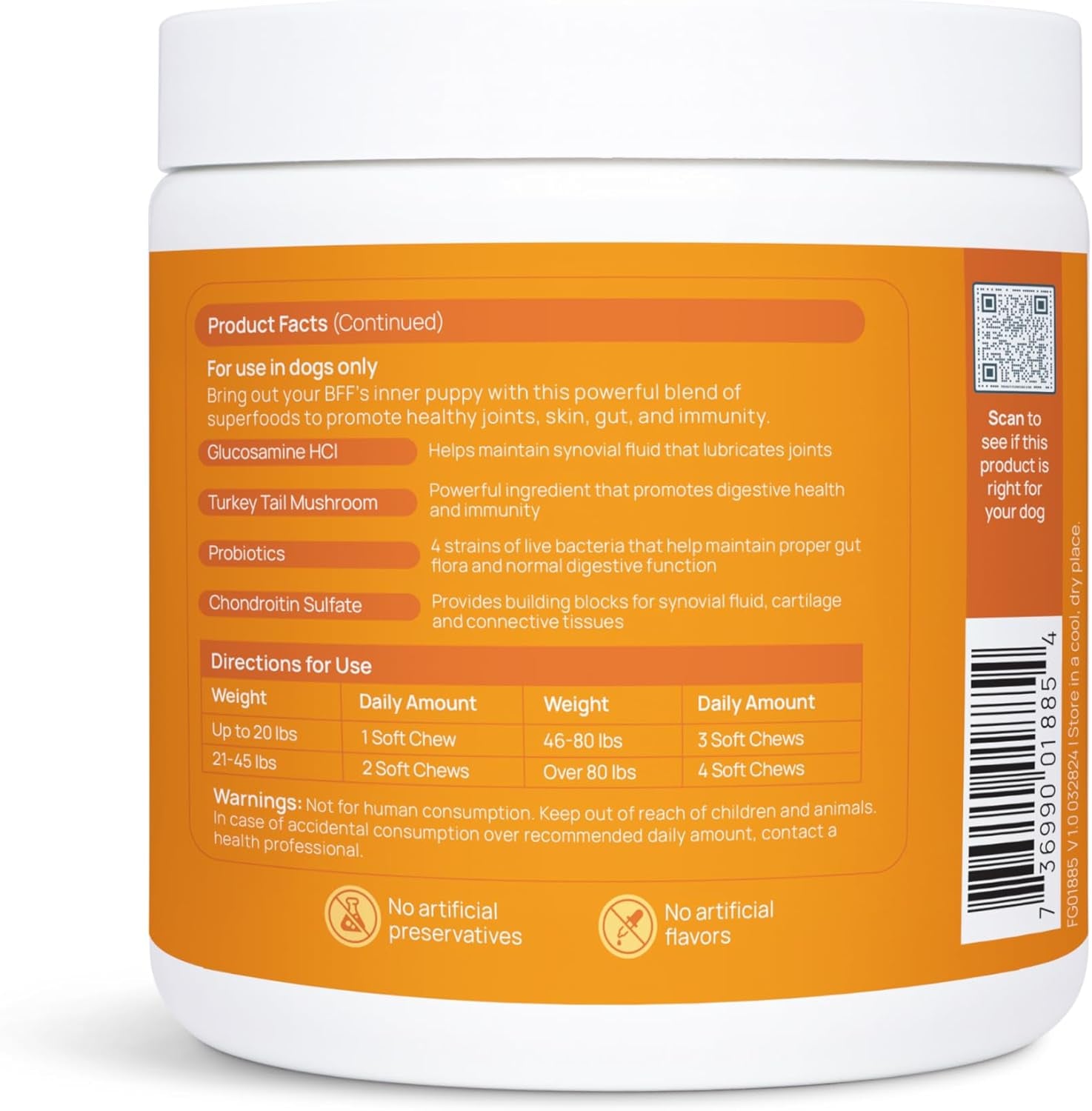 Veterinary Formula Smart Vitality Senior Support Supplement for Dogs - Soft Chews, 100Ct - Support Healthy Joints, Skin, Gut, and Immunity with Glucosamine Chondroitin for Dogs 