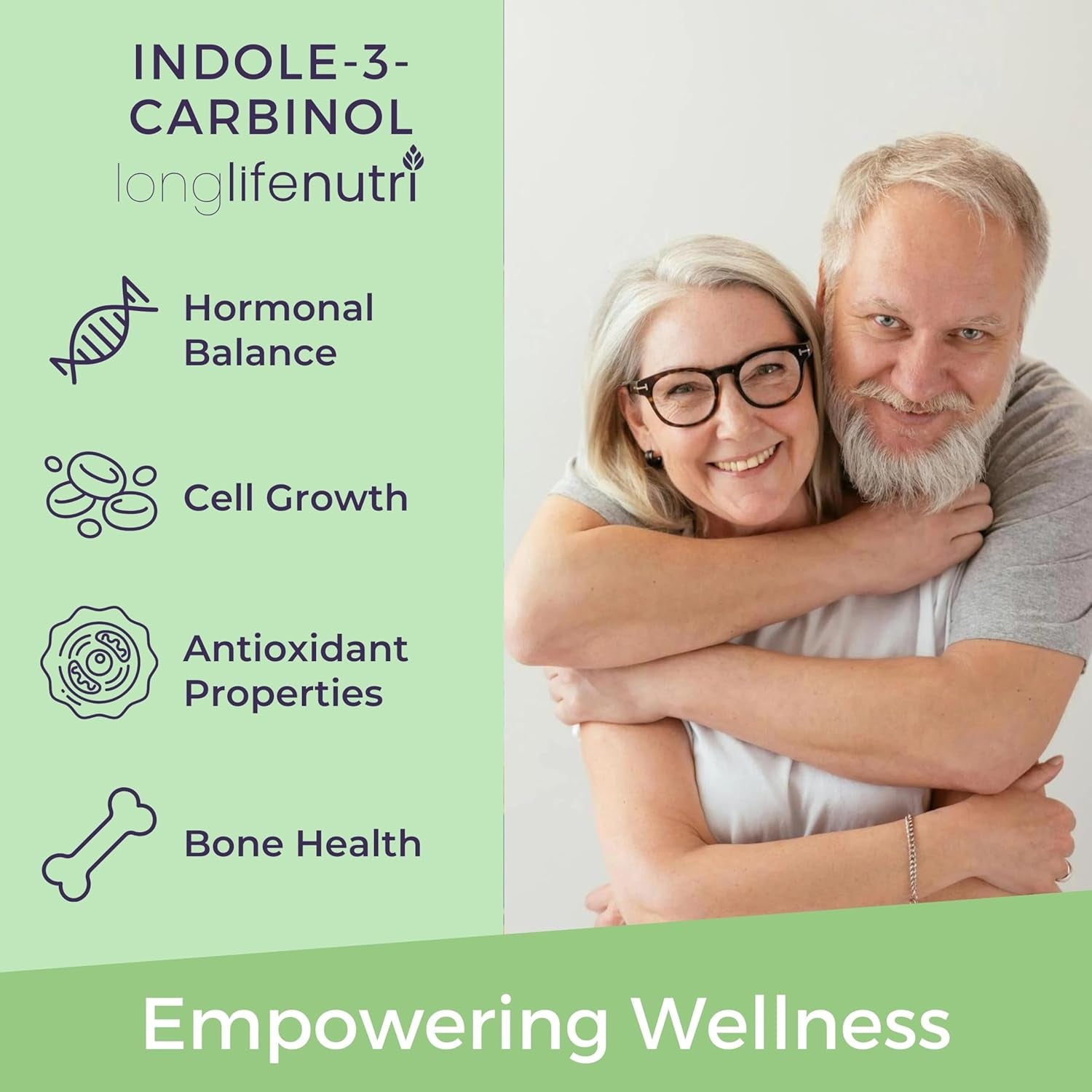 Indole-3-Carbinol 400Mg - 120 Vegeterian Capsules, 4-Month Supply - Organic Supplement for Hormone Balance & Cellular Health - Lab Tested, Made in USA