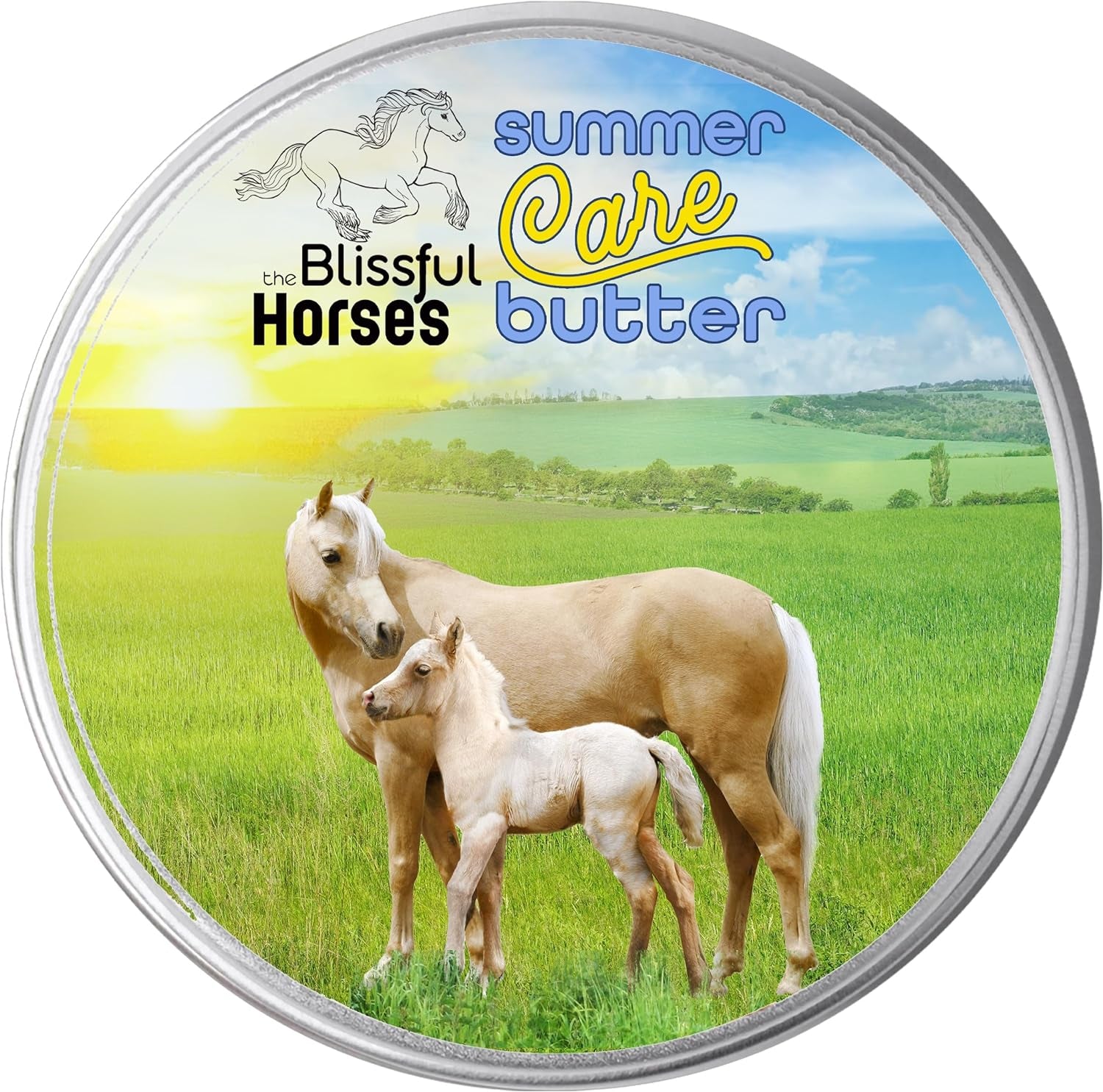 The Blissful Horses Summer Care Sun Butter, Gentle Horse Sunscreen, Easy-To-Apply Equine Sunblock Solution, Must-Have Horse Essentials for All Day Sun Protection, 8 Oz.
