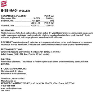 E-Se-Mag (10Lb) for Muscle Function & Recovery in Horses