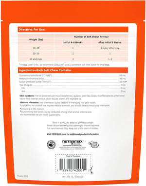 Nutramax Cosequin Joint Health Supplement for Dogs - with Glucosamine, Chondroitin, MSM, and Omega-3'S, 60 Soft Chews
