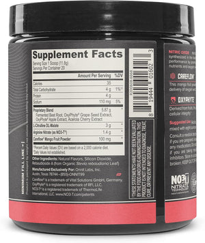Total Nitric Oxide - Caffeine Free Pre Workout Powder W/ Beet Root, L Arginine & L Citrulline Malate | Boost Energy & Recovery | Harvest Fruit Flavor - 20 Servings