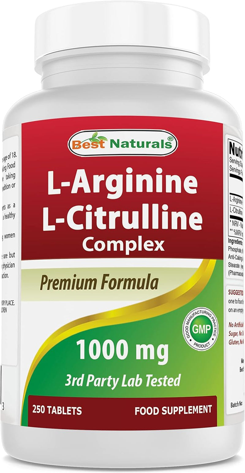 L-Arginine L-Citruline Complex Tablets, 250 Count