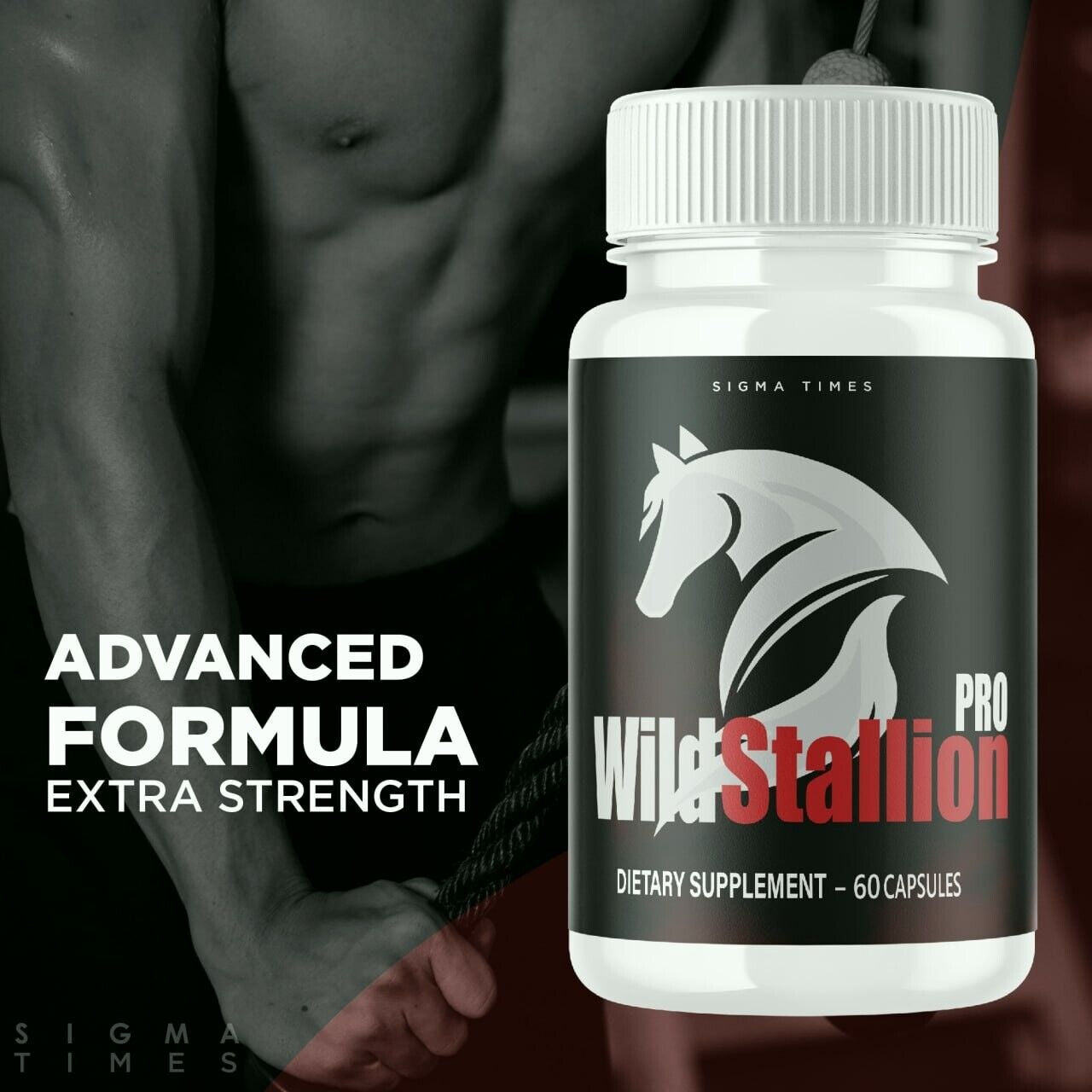 Wild Stallion Pro Performance Supplement for Men, Male Support Pills 60Ct 