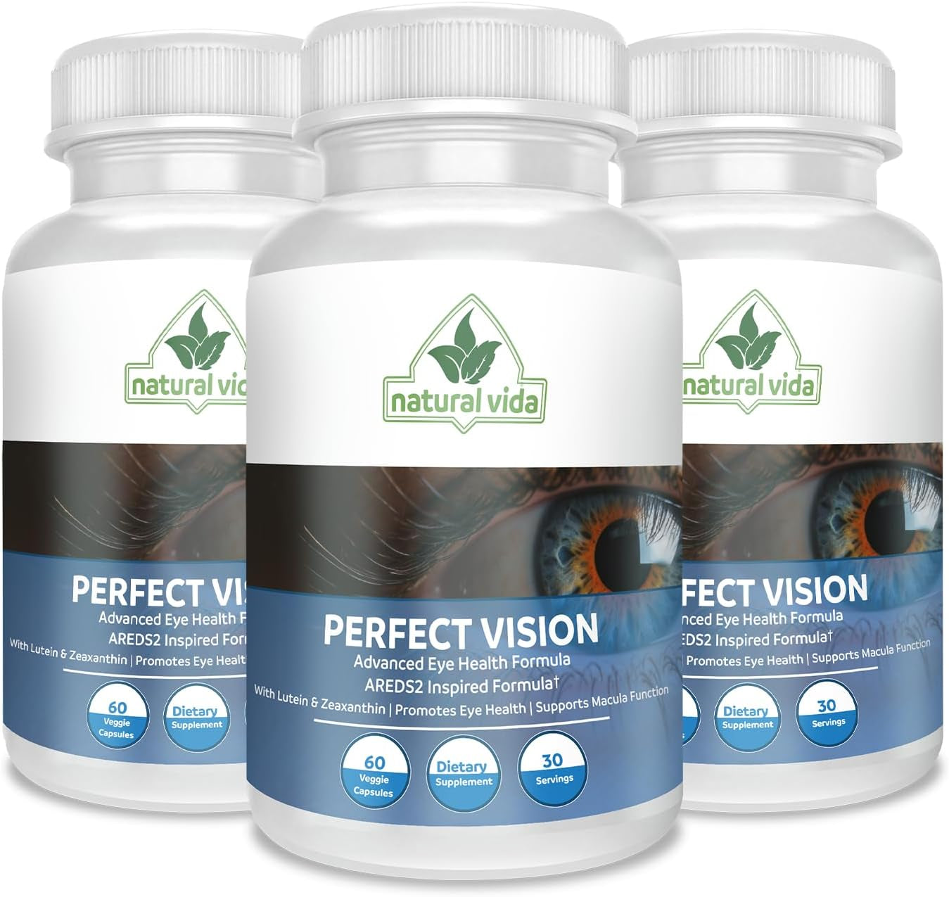 Perfect Vision AREDS2 Inspired Formula - Enhance Vision Supplement - Lutein Zeaxanthin Vision Complex (60 Eye Capsules)