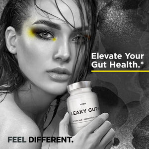 Leaky Gut Supplements - Advanced Formula with Bioavailable L Glutamine, Zinc, Turmeric, Licorice Root - Bowel and Stomach Probiotics & Fermented Prebiotics - Vegan, Non-Gmo - 90 Capsules