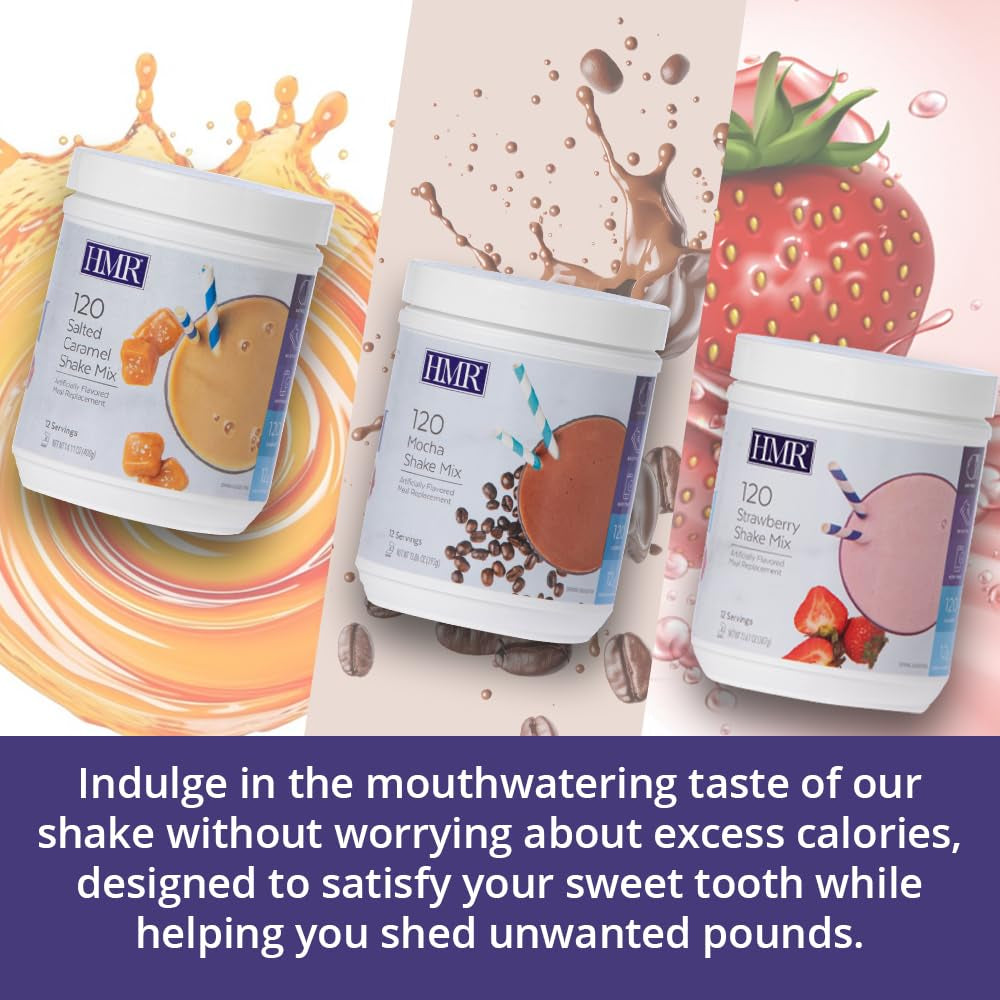 120 Shake Meal Replacement Powder | Salted Caramel Shake Mix to Support Healthy Weight Loss | 12G of Protein | Nutritional Drink | Low Calorie Food | 12 Servings 