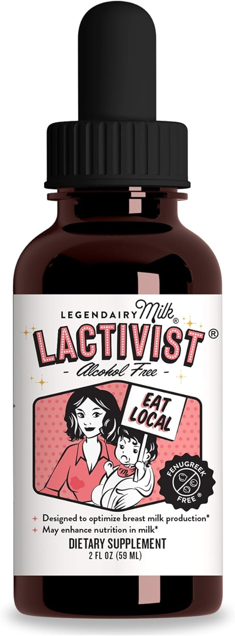 Lactivist Drops, Breastfeeding Supplement to Increase Breast Milk Supply, Organic Torbangun for Lactation, Made in USA, Alcohol Free, 2 Fl Oz 