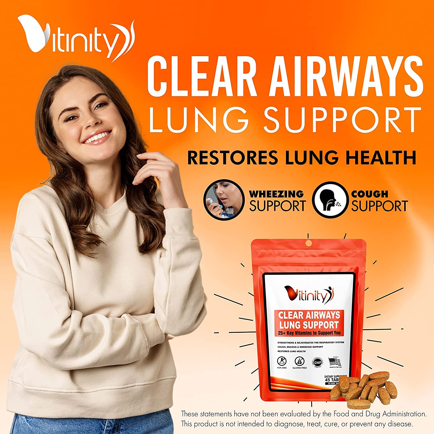 Lung Cleanse & Respiratory Support Supplement-Natural Lung Health Complex-Lung Detox for Those with Breathing, Asthma, Seasonal Allergy (30 Day) 