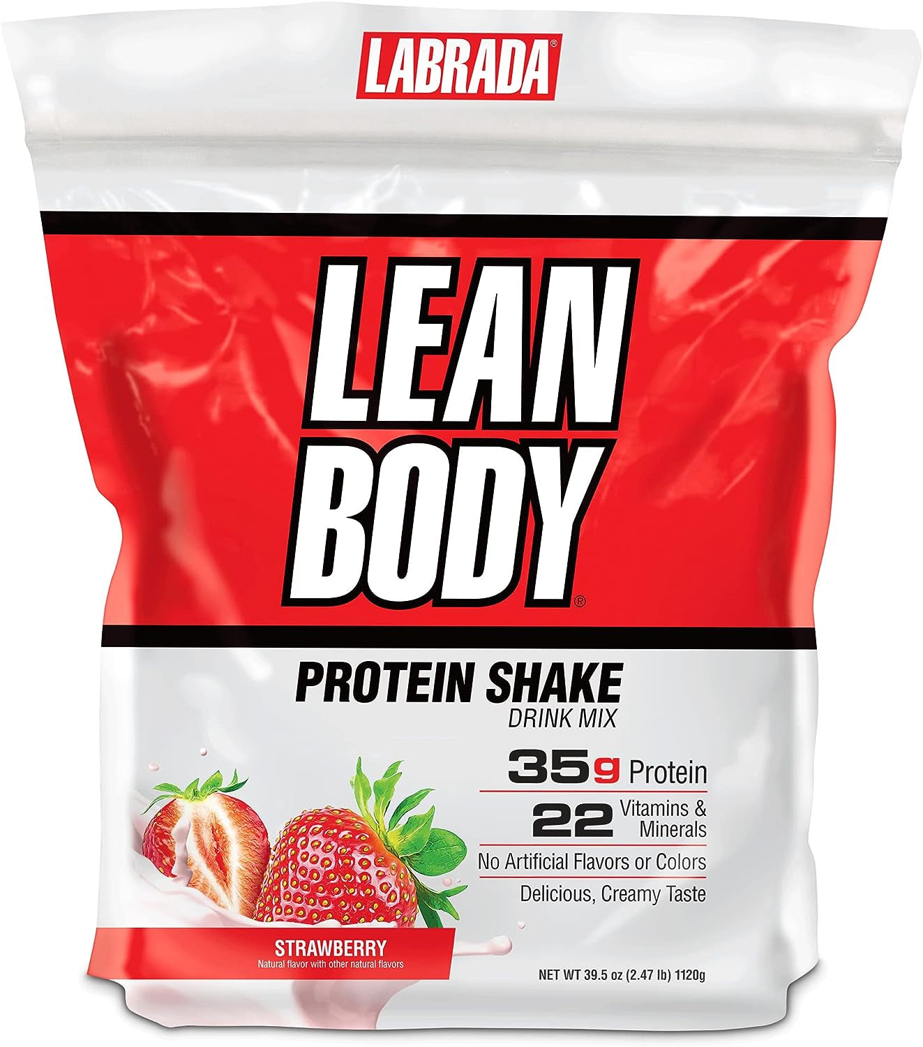 Lean Body All-In-One Vanilla Protein Shake. 35G Protein, Whey Blend, 7G Healthy Fats & Fiber, 22 Vitamins and Minerals, No Artificial Colors, Gluten Free, (4.6Lb) Packaging May Vary