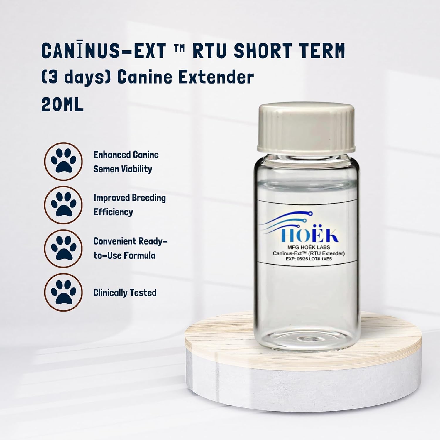 Dog Semen Enhancer for Canine Artificial Insemination - 20ML Ready-To-Use Formula, AI Breeding Essential, Enhance Dogs Fertility & Sperm Viability - All Breeds