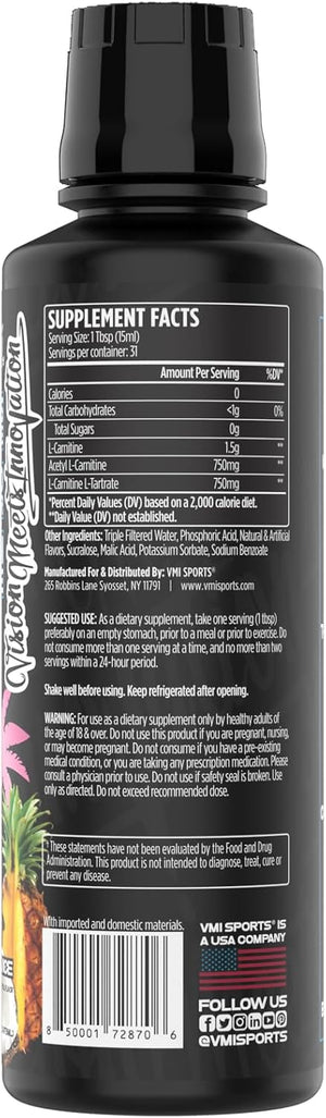 L-Carnitine 3000 Liquid | 3000 Mg Carnitine Supplement | Zero Calorie Zero Sugar Keto Friendly for Men and Women – Great Tasting| 31 Servings (Orange Pineapple, 16 Fl. Oz.) 