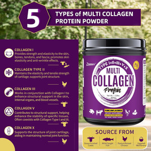 Zammex Multi Collagen Peptides+Bovine Colostrum Powder