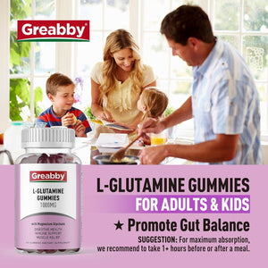 L Glutamine 1000Mg Gummies - Muscle Relief & Immune Support, Amino Acid Supplement with Magnesium Glycinate, Vegan & Non-Gmo, Gluten Free (120 Count) 