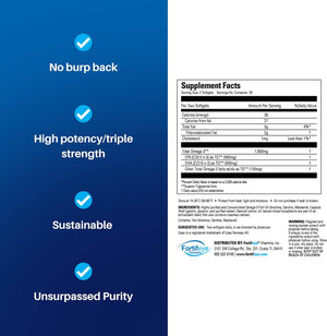 Super Omega-3 Fish Oil | 1600 Mg Omega 3 | with EPA and DHA | Natural Lemon Flavor 60 Servings