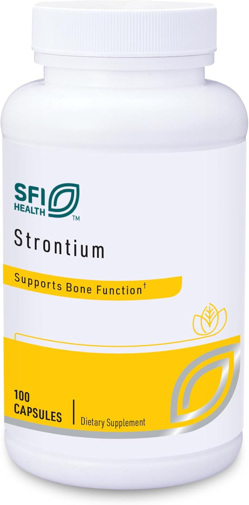 Klaire Labs Strontium - Hypoallergenic 300 Milligrams Bioavailable Strontium Citrate for Bone & Tissue Support (100 Capsules)