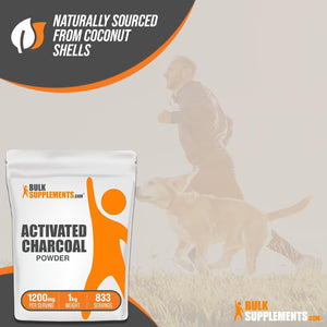 Bulksupplements.Com Activated Charcoal Powder - Coconut Charcoal, Charcoal Powder for Teeth Whitening - Activated Charcoal Odor Absorber, Vegan & Gluten Free - 1200Mg per Serving, 100G (3.5 Oz)