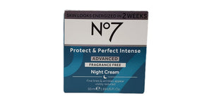 No 7 Protect and Perfect Advanced Fragrance Free Face Cream - Day and Night Bundle - 1.69 Fl Oz Each - Fragrance Free Day and Night Cream by No 7 - SPF 30 in Day Cream