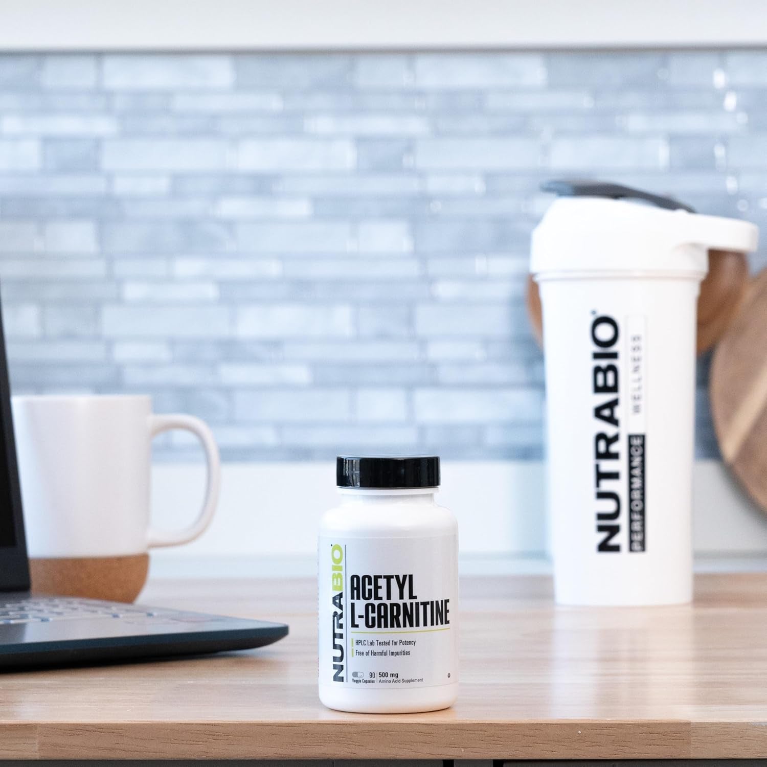 Nutrabio Acetyl L-Carnitine (ALCAR) Supplement, 500Mg - Support Natural Energy Production, Metabolic Management, and Overall Health, 90 Capsules