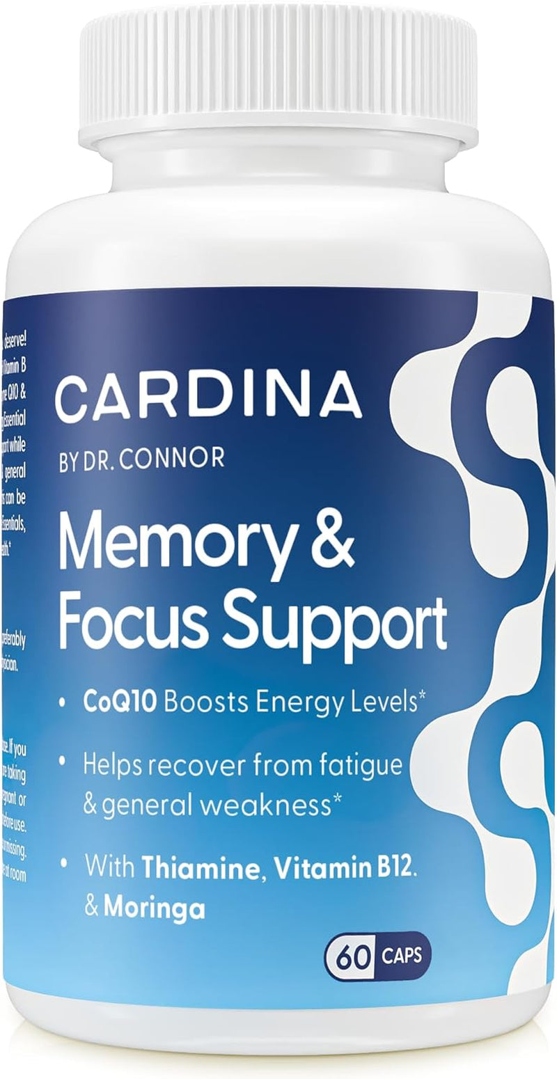 Thiamine B1 Supplement with COQ10 - Vitamin B12 Supplement for Energy & Focus - Women & Mens Energy Vitamins for Mental Alertness - Non-Gmo & Vegan 