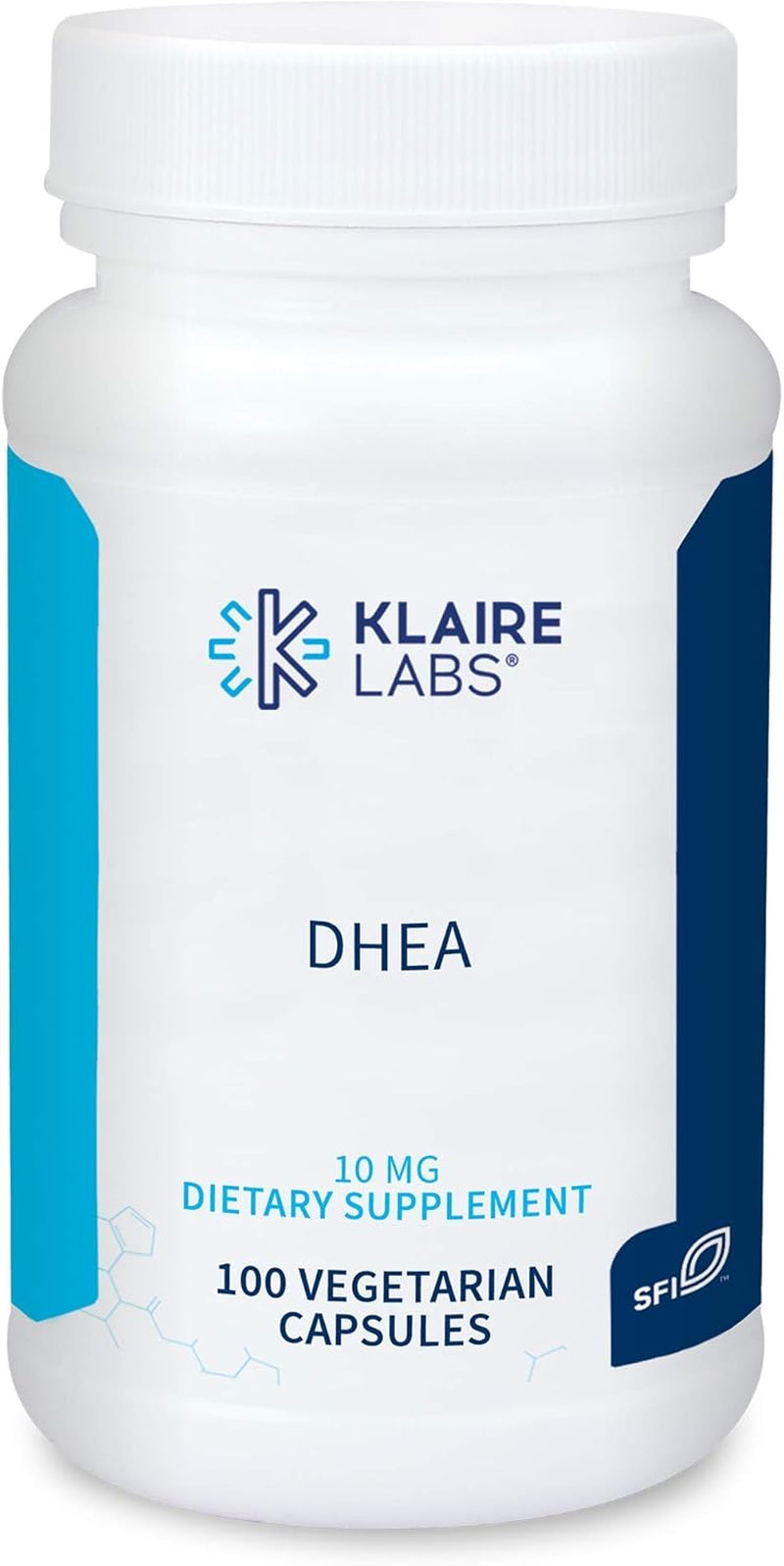 Klaire Labs DHEA 10Mg - Dehydroepiandrosterone Derived from Wild Yam - Micronized for Superior Absorption - Soy-Free, Hypoallergenic Supplement for 