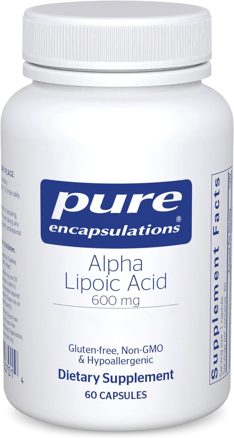 Pure Encapsulations Alpha Lipoic Acid 600 Mg - ALA Supplement for Liver Support, Antioxidants, Nerve Health, Cardiovascular Health & Carbohydrate 