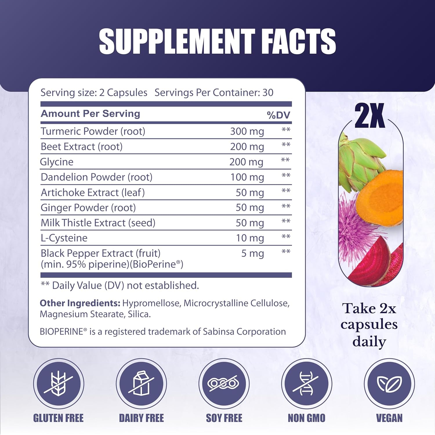 Liver Renew - Liver Cleanse Detox & Repair - Liver Support Supplement with Artichoke Extract, Milk Thisle, Dandelion and Turmeric - 60 Capsules