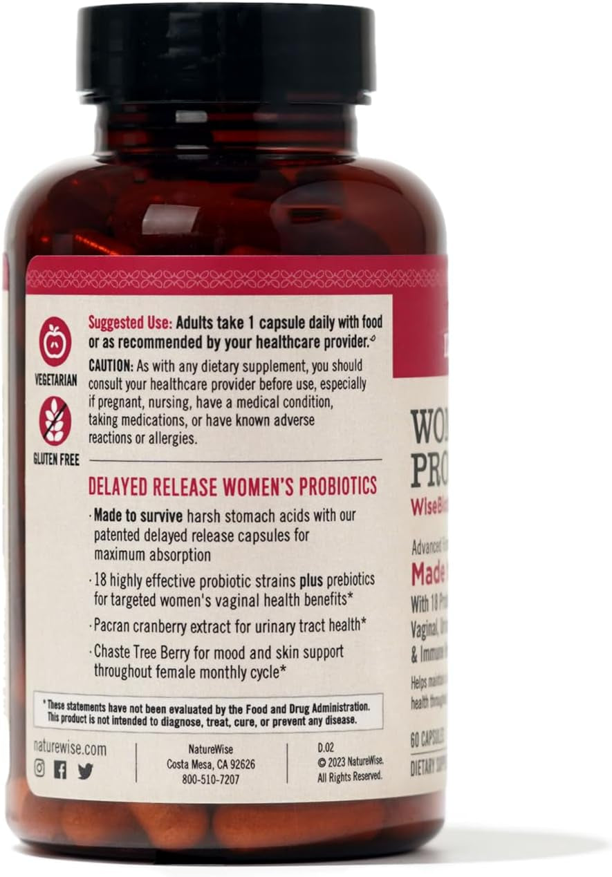 Probiotics for Women - Multi-Strain Probiotics with Prebiotics + Cranberry - Vaginal, PH Balance, Digestive, UT Health - 18 Unique Strains, 20 Billion CFU - 60 Capsules[2-Month Supply]