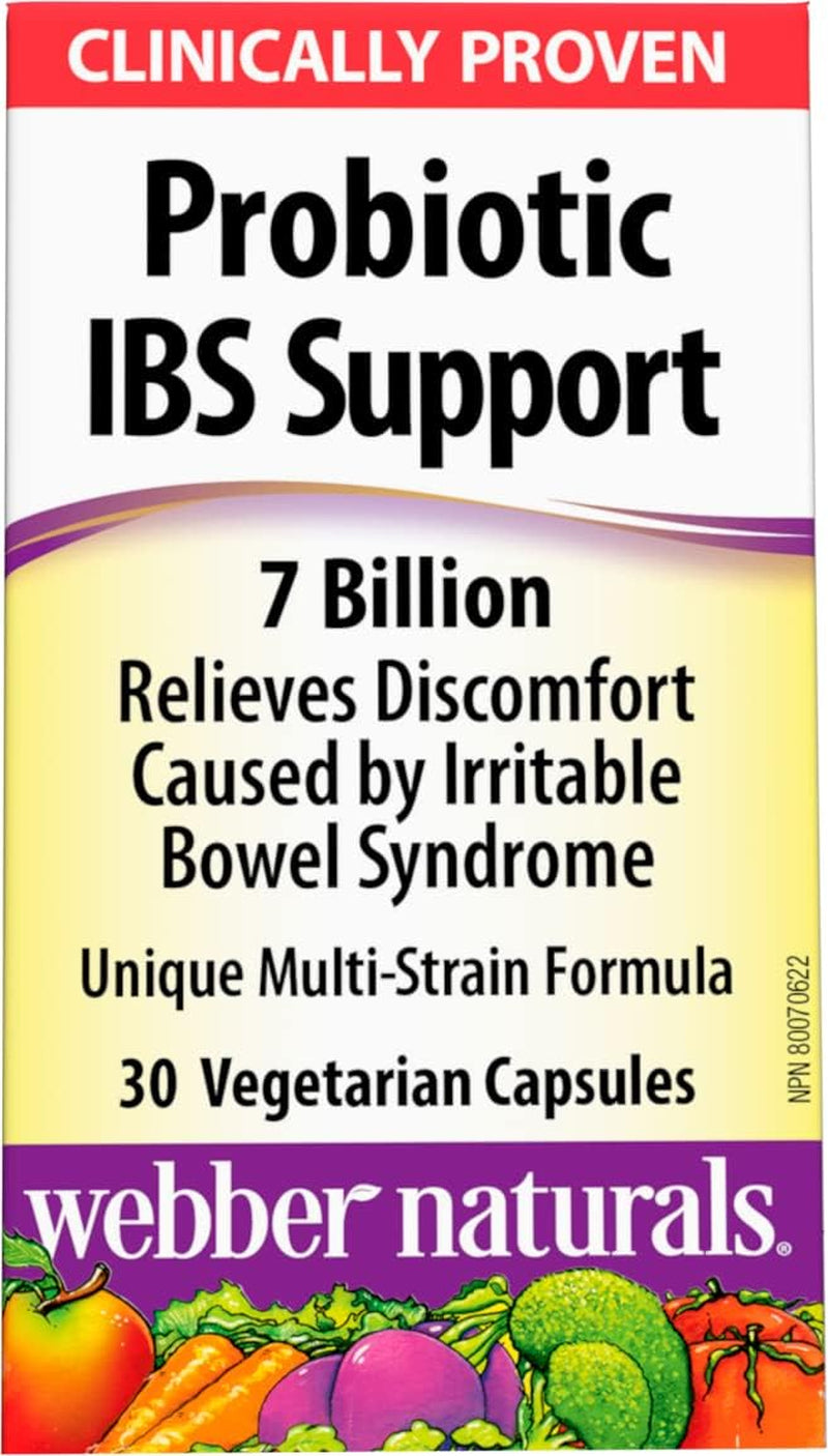 Webber Naturals Probiotic IBS Support, 30 Vegetarian Capsule