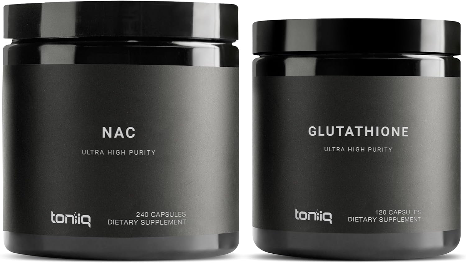 Glutathione & NAC Bundle - 1300Mg Ultra High Purity 98%+ NAC and Glutathione 1000Mg Concentrated Formula - Highly Purified and Highly Bioavailable