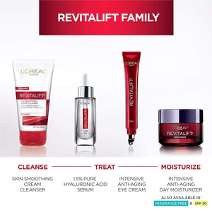 L'Oreal Paris Revitalift Triple Power Anti-Aging Face Moisturizer, Pro Retinol, Hyaluronic Acid & Vitamin C, Reduce Wrinkles, Fragrance Free 1.7 Oz