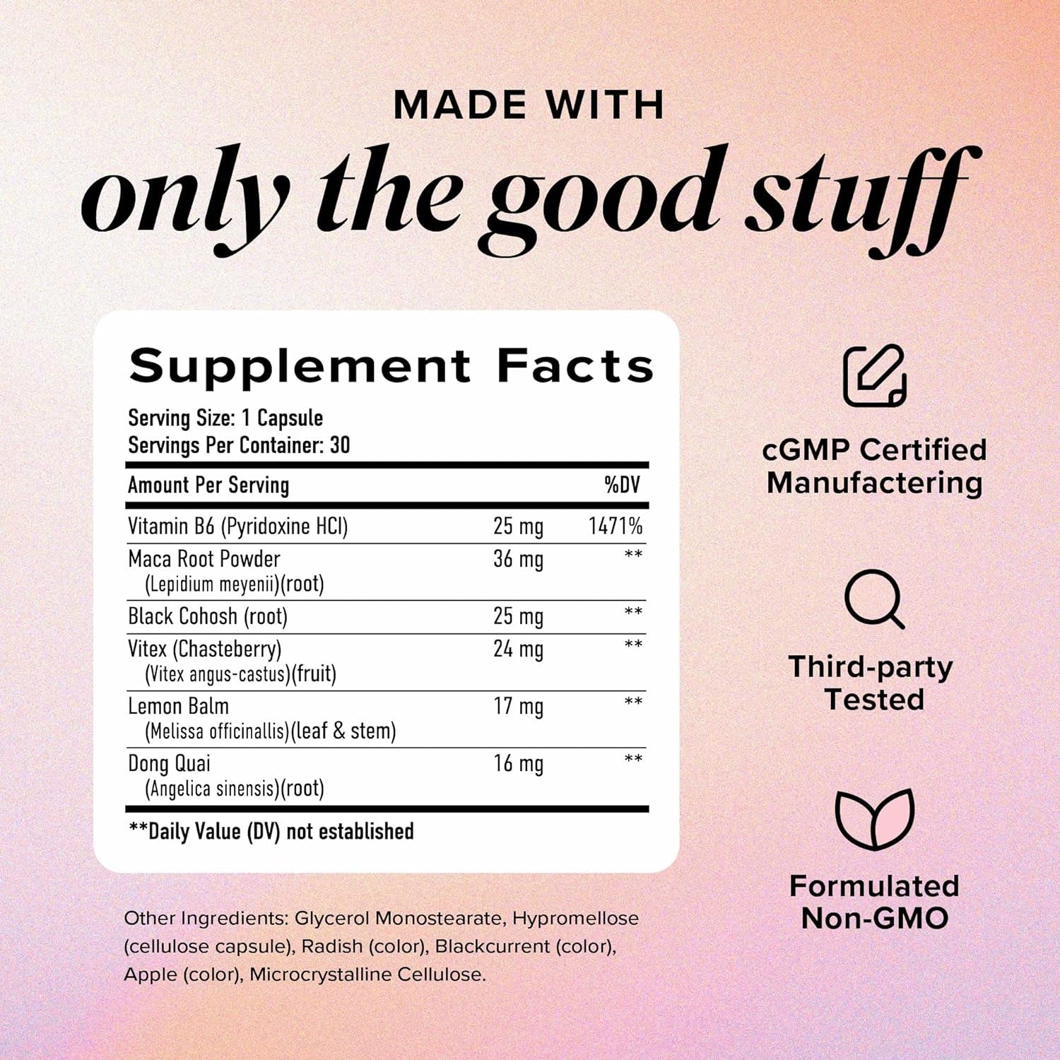 PMS Support Supplement for Women with PMS Relief | Hormone Balance & Period Relief, Chasteberry Supplements for Hormonal Acne | Microbeadlets with Dong Quai, Cranberry & Vitamin B6 | Non-Gmo 30Ct