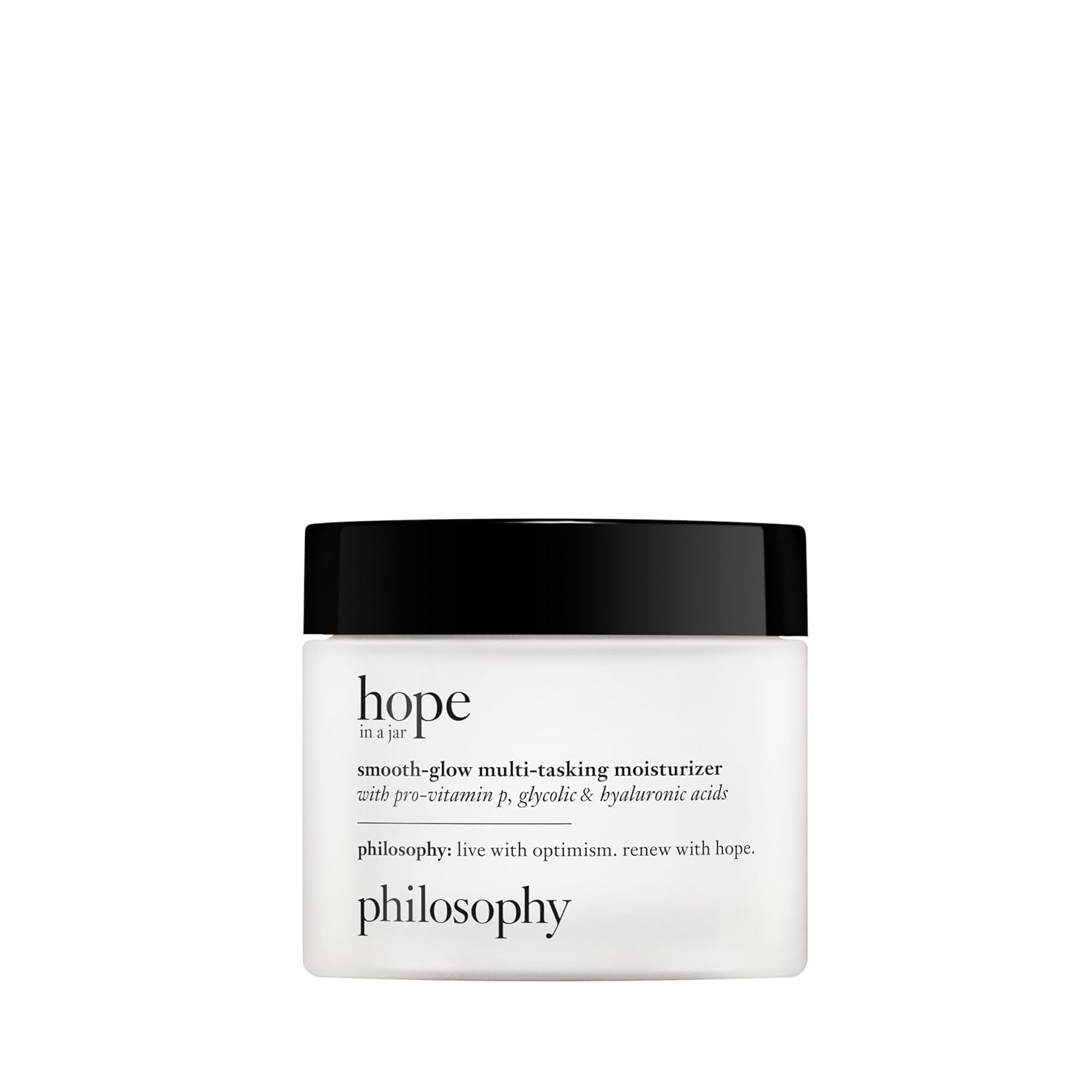 Philosophy Hope in a Jar Smooth-Glow Multi-Tasking Face Moisturizer - with Pro-Vitamin P, Glycolic Acid & Hyaluronic Acid - Provides Deep & Long-Lasting Hydration & Smoother, Radiant Skin 