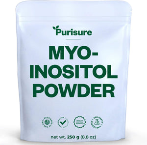 Myo-Inositol Powder, 250G, Fertility, Hormonal Balance and Ovarian Support, Pure Inositol Powder, Myo Inositol Supplement to Support Energy and Brain Wellness, Vegan, Non-Gmo, 500 Servings 