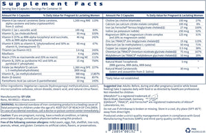 Klaire Labs Prenatal & Nursing Formula - Multivitamin & Multimineral with Chelated Iron & Active Folate for Pregnancy, Breastfeeding and Child-Bearing Years, Dairy-Free (90 Capsules)