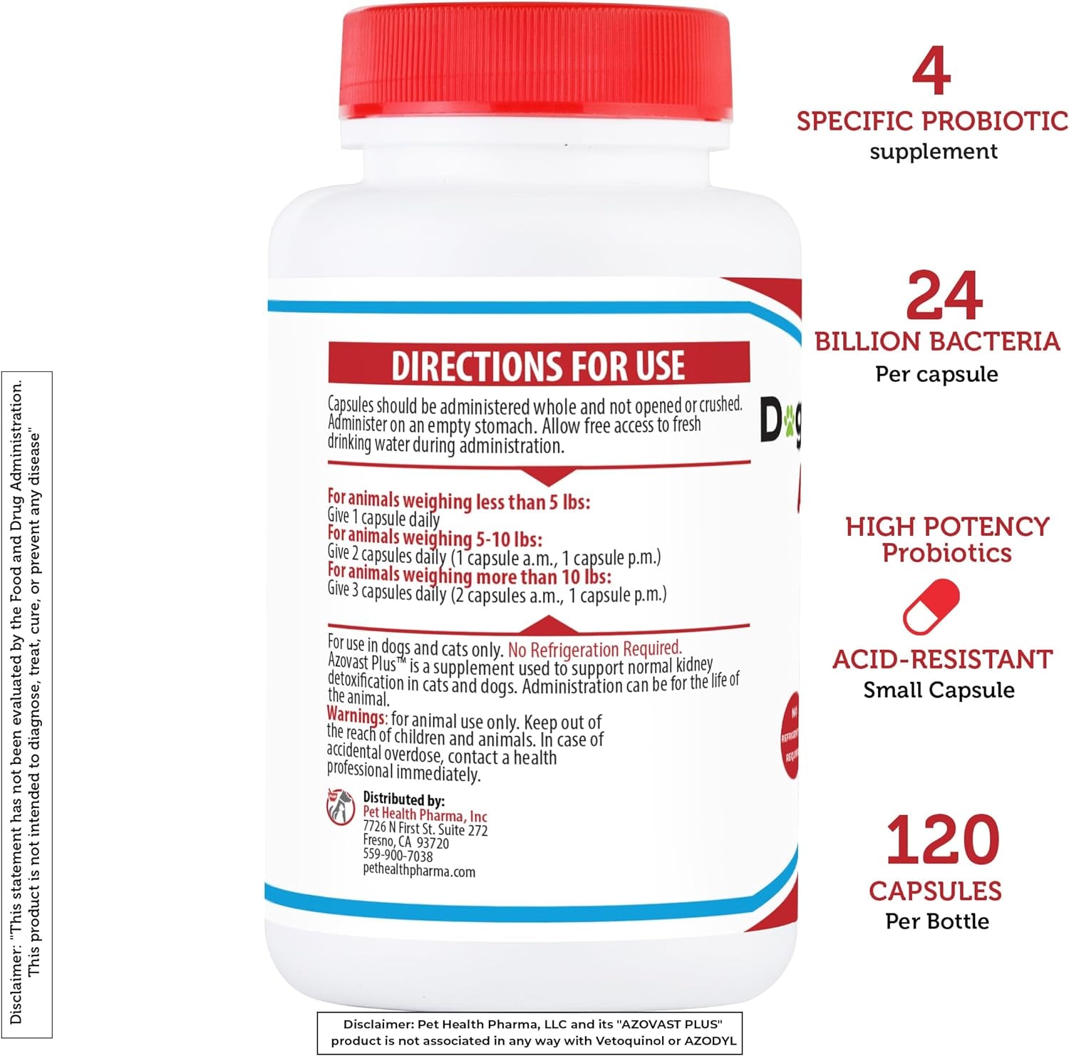 Azovast Powder Kidney Restores & Kidney Powder for Dogs & Cats, (4 Oz) - (175 Scoop/Jar) NO Refrigeration Required - Help Support Kidney Function & Manage Renal Toxins (Made in U.S.A) (4 Oz)