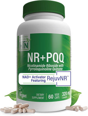 Health Thru Nutrition NR with PQQ | 300Mg Nicotinamide Riboside and 20Mg PQQ as Pureqq & Rejuvnr NAD+ Activator and Mitochondria Maximizer | Certified Vegan Non-Gmo | 3Rd Party Tested | Pack of 60