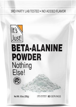 It'S Just! - Beta-Alanine Powder, Pre-Workout Supplement, 250G Bulk, Unflavored, 3000Mg per Serving (250G / 83 Servings)
