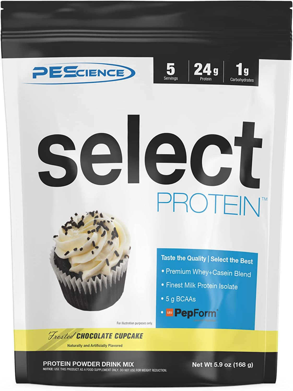 Pescience Select Low Carb Protein Powder, Chocolate Cupcake, 5 Serving, Keto Friendly and Gluten Free